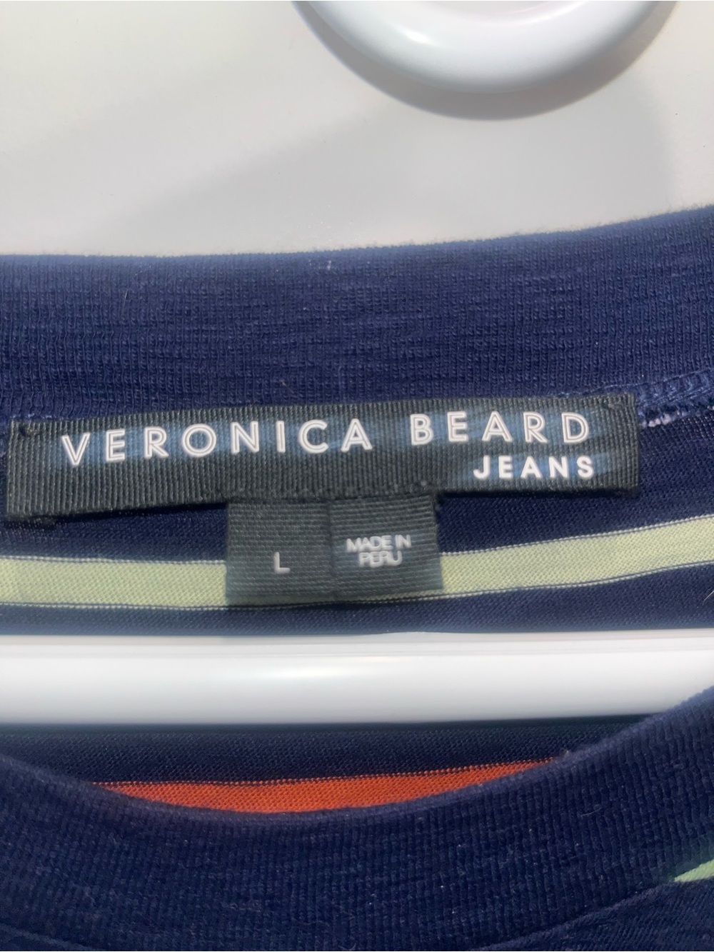 Veronica Beard Multi-Stripe Long-Sleeve Top - Picture 3 of 3